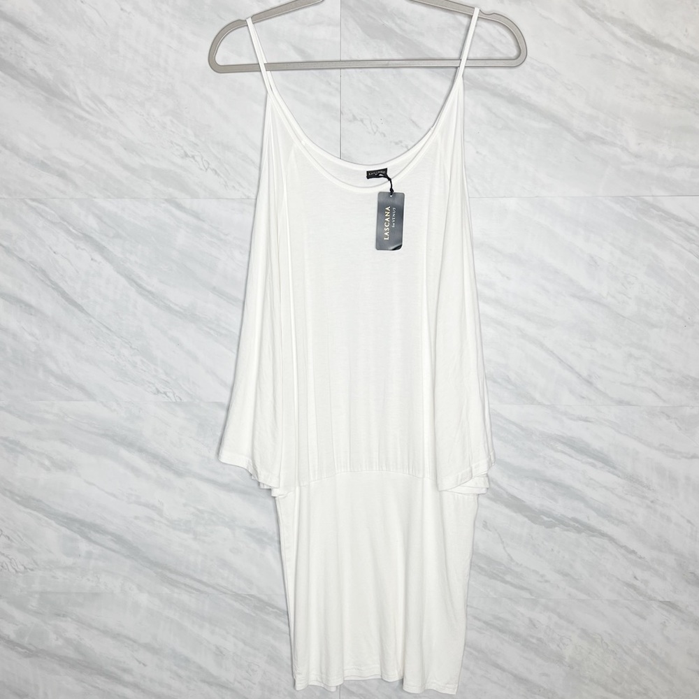 Lascana for Venus Cold Shoulder White Dress 6 NWT